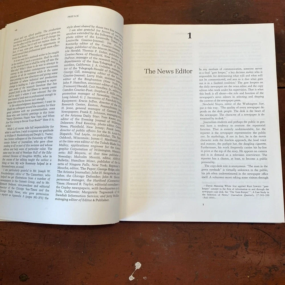 NEWS EDITING Bruce H. Westley Second Edition 1972 Journalism Textbook Newspaper